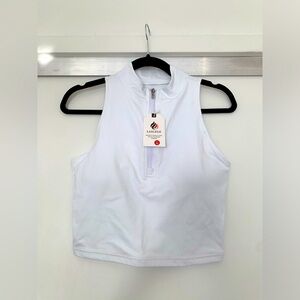 LASLULU Womens Half Zipper Workout Top Racerback